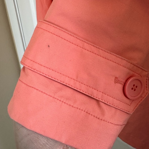 GAP water-resistant, coral button-up coat, size S - Picture 6 of 6